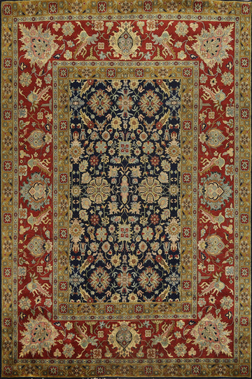 100% Vegetable Dye Kashan Oriental Area Rug 9x12