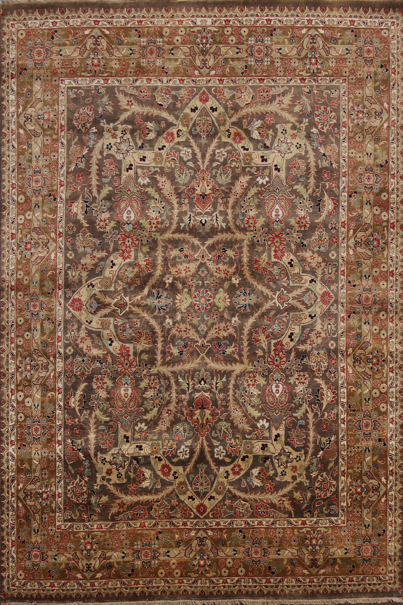 100% Vegetable Dye Kashan Oriental Area Rug 8x10