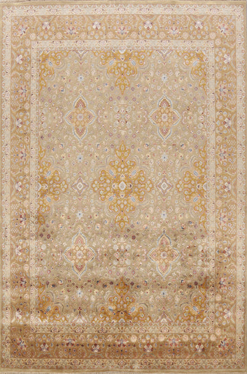 100% Vegetable Dye Kashan Oriental Area Rug 8x10