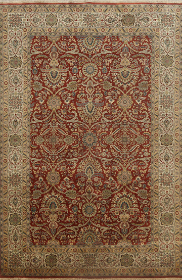 100% Vegetable Dye Floral Kashan Oriental Area Rug 7x10