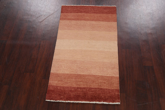 Contemporary Stripe Gabbeh Kashkoli Oriental Area Rug 3x5