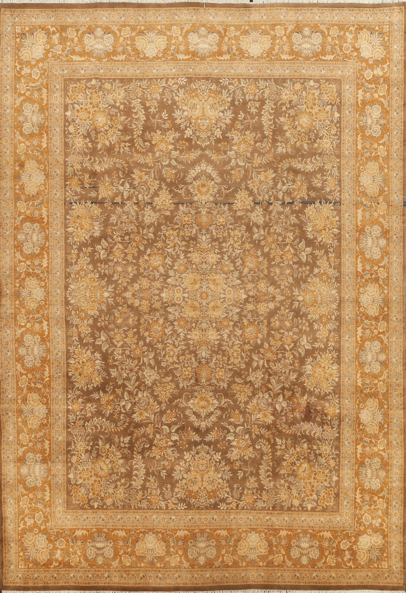 100% Vegetable Dye Floral Kashan Persian Area Rug 8x10