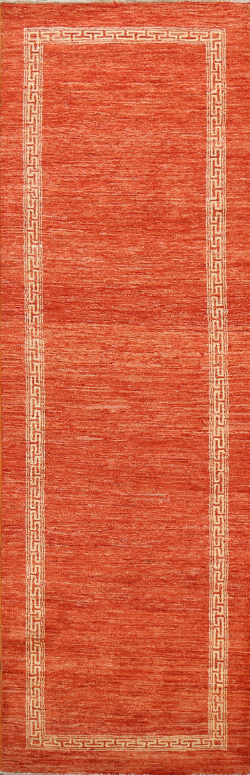 Contemporary Gabbeh Kashkoli Oriental Runner Rug 3x9