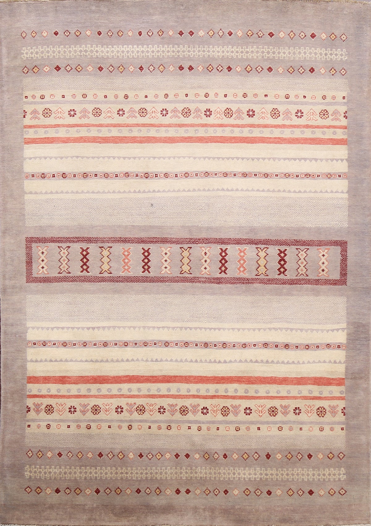 Tribal Geometric IKats Oriental Area Rug 5x7