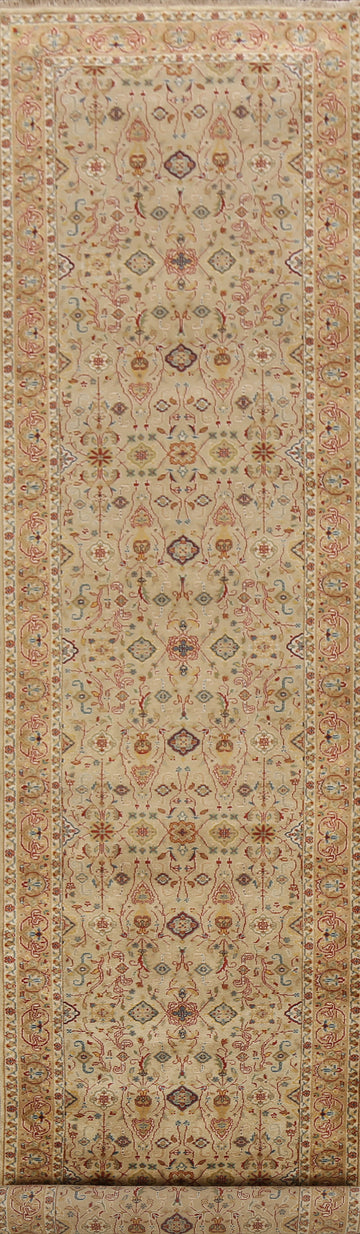 100% Vegetable Dye Fine Agra Oriental Runner Rug 3x13