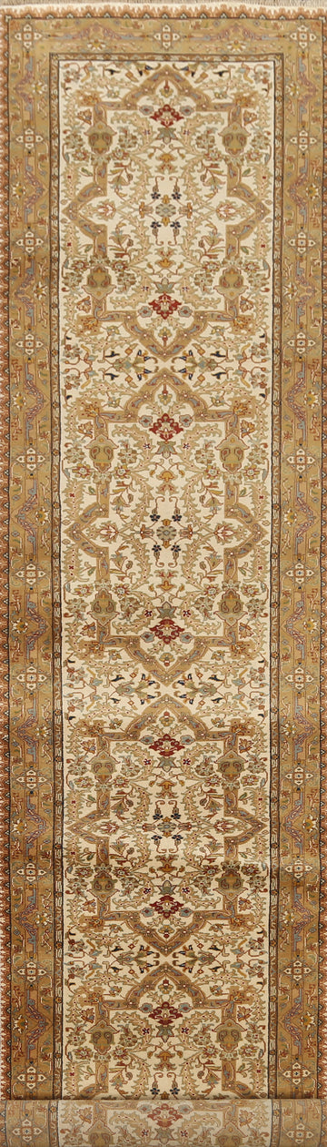 100% Vegetable Dye Fine Agra Oriental Runner Rug 3x16