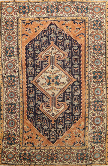 Antique 100% Vegetable Dye Sultanabad Persian Area Rug 4x5