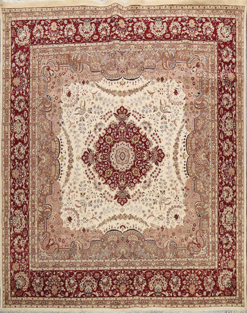 100% Vegetable Dye Royal Tabriz Oriental Area Rug 10x11