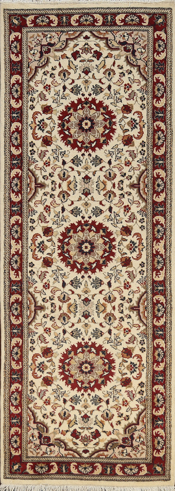 Vegetable Dye Floral Royal Tabriz Oriental Runner Rug 3x8