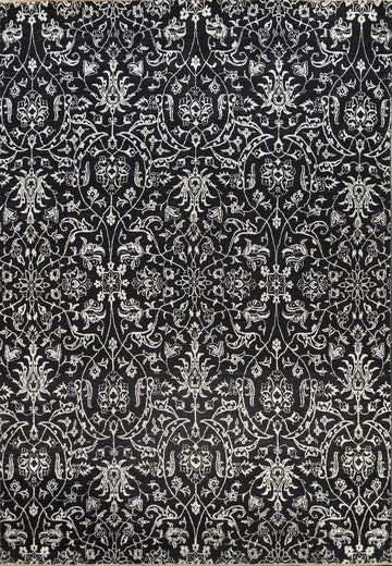 100% Vegetable Dye Floral Versace Oriental Area Rug 8x10