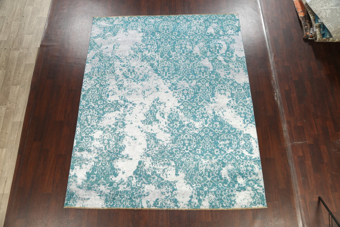 Distressed Contemporary Abstract Oriental Area Rug 8x10