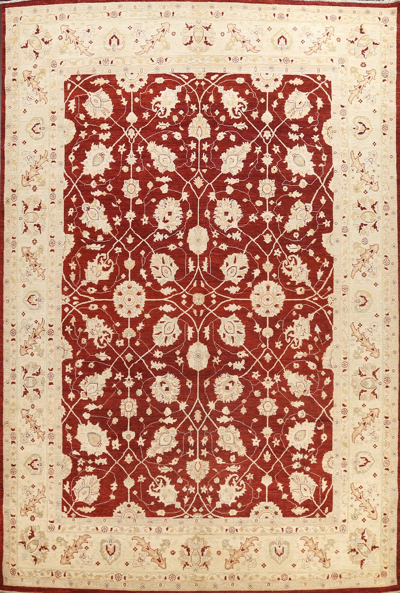 Vegetable Dye Floral Peshawar Chobi Oriental Area Rug 10x14