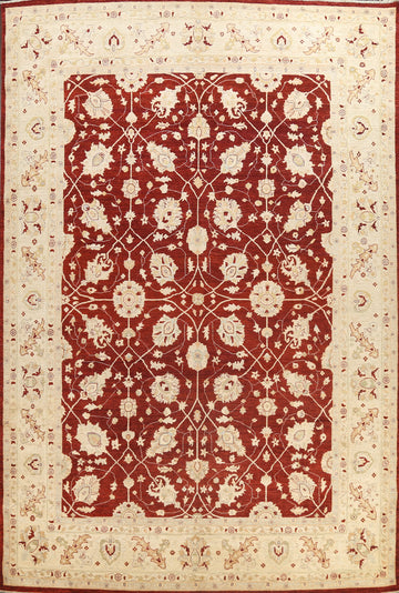 Vegetable Dye Floral Peshawar Chobi Oriental Area Rug 10x14