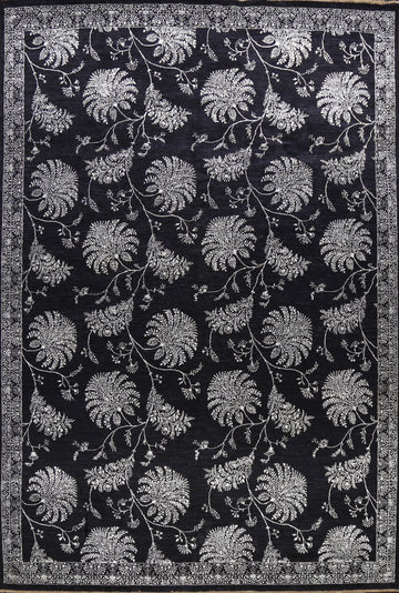 Vegetable Dye All-Over Floral Versace Oriental Area Rug 9x12