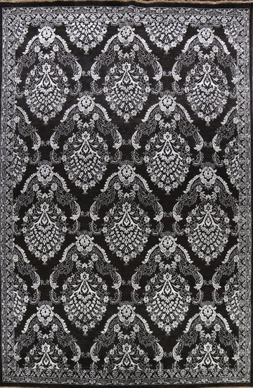 100% Vegetable Dye Floral Versace Oriental Area Rug 9x12