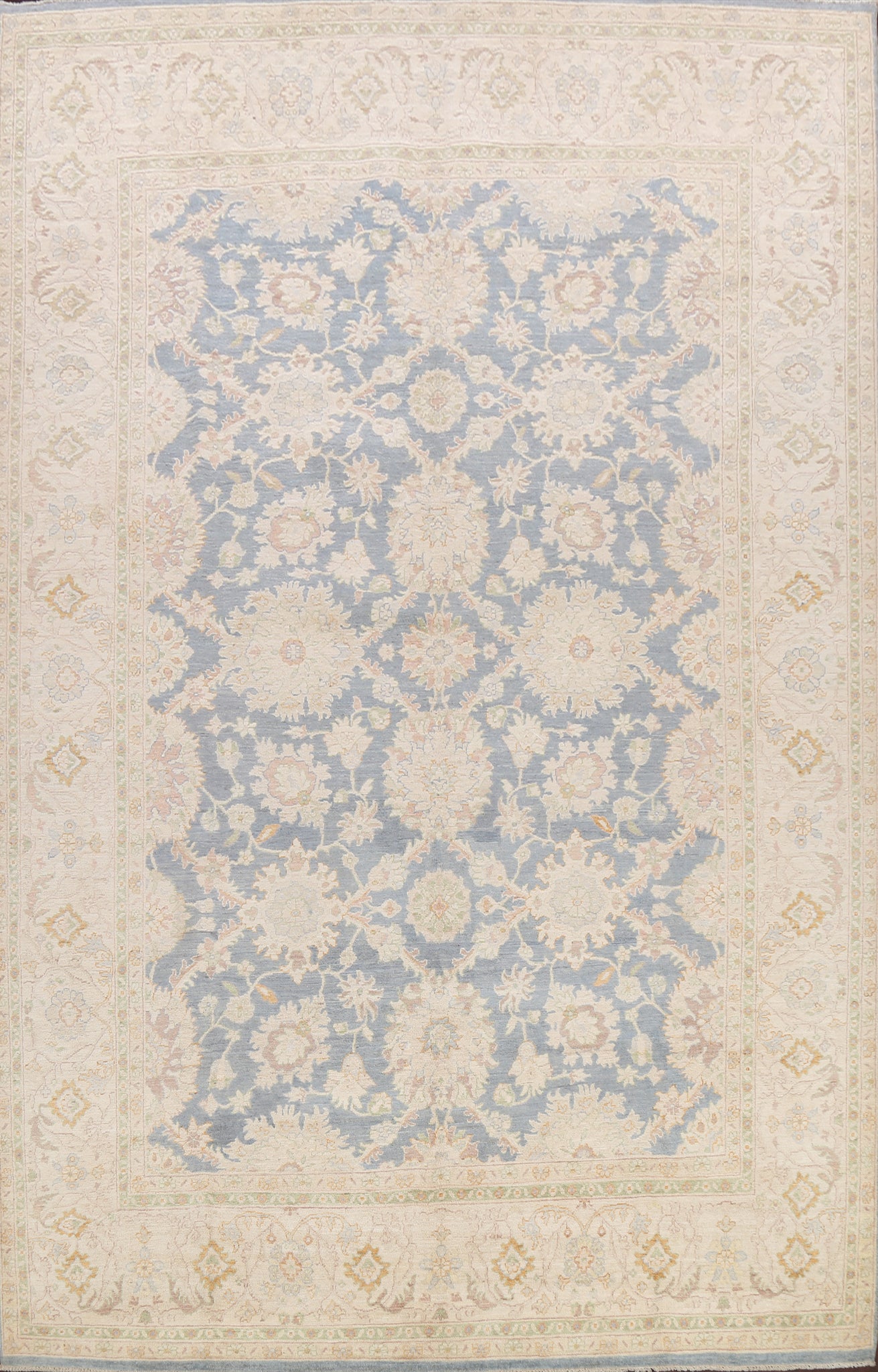 Vegetable Dye Floral Ziegler Oriental Area Rug 9x13