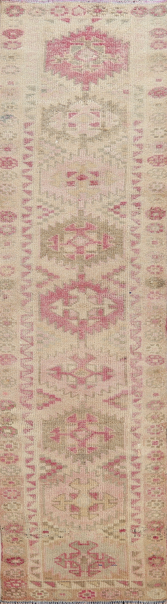 Geometric Oushak Oriental Runner Rug 3x10