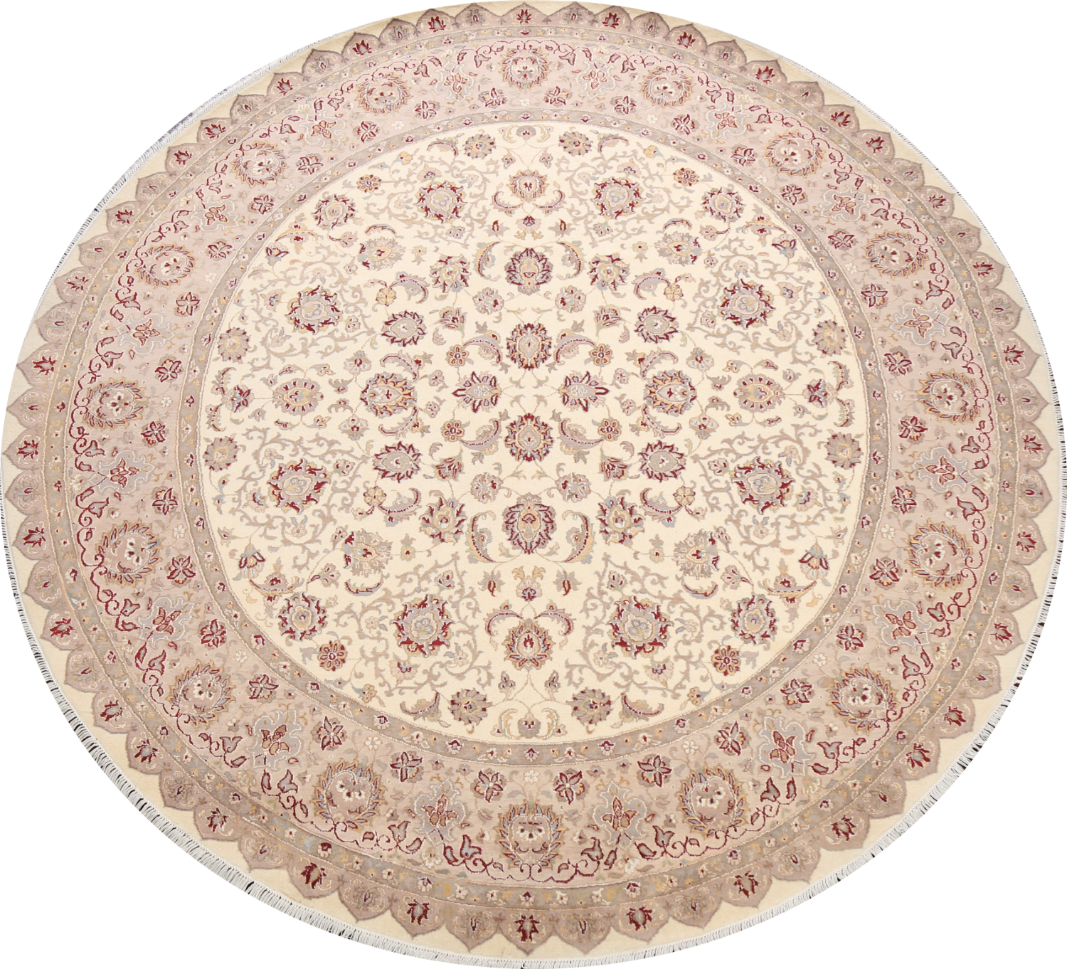 Vegetable Dye Royal-Tabriz Oriental Area Rug 9x9 Round
