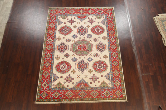 Geometric Kazak Oriental Area Rug 7x10