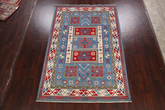 Geometric Kazak Oriental Area Rug 7x10