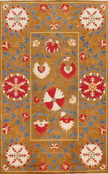 All-Over Floral Kazak Oriental Area Rug 7x10