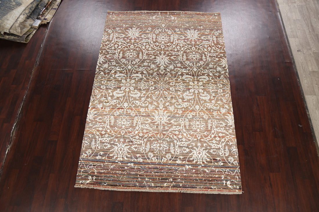 Vegetable Dye All-Over Versace Oriental Area Rug 6x9