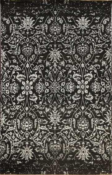 Vegetable Dye Damask Style Versace Oriental Area Rug 6x9