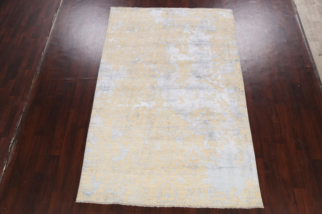 Vegetable Dye Distressed Versace Oriental Area Rug 6x9