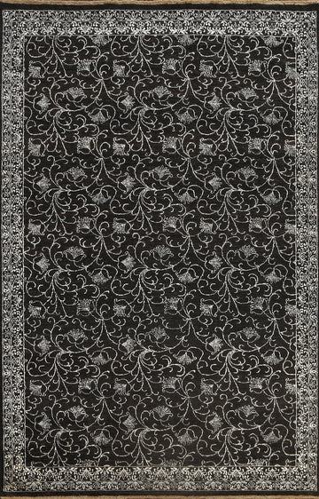 Vegetable Dye Floral Versace Oriental Area Rug 7x10