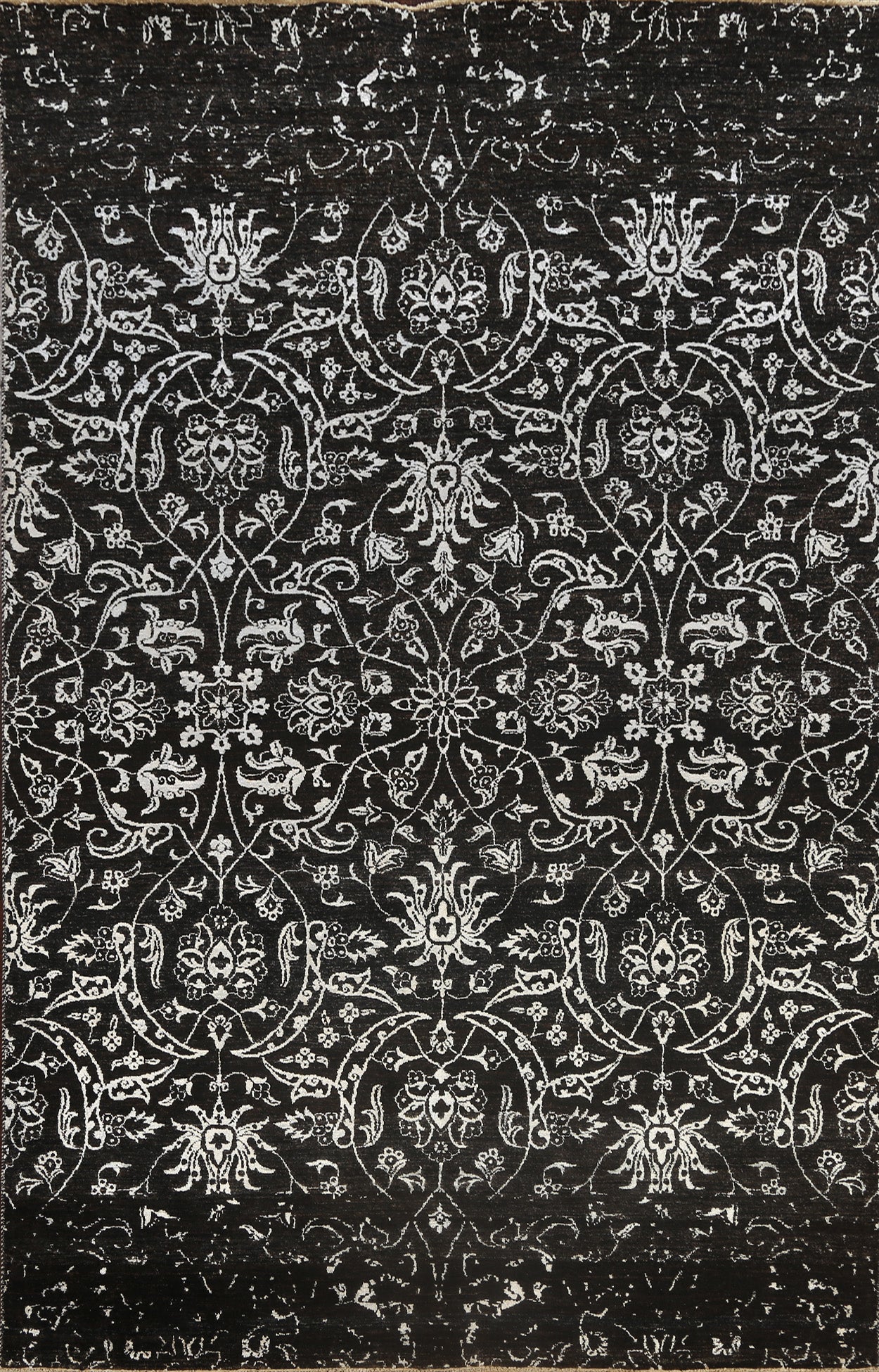 Vegetable Dye Damask Style Versace Oriental Area Rug 7x10