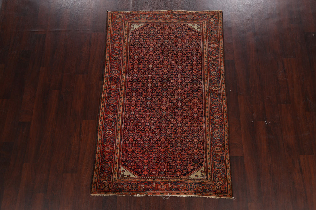 Pre-1900 Antique Vegetable Dye Sarouk Farahan Persian Area Rug 4x7
