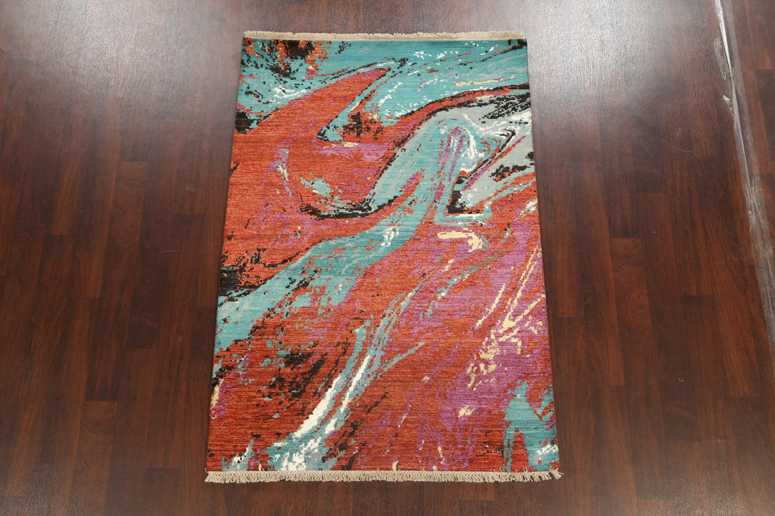 Artistic Modern Abstract Oriental Area Rug 4x6