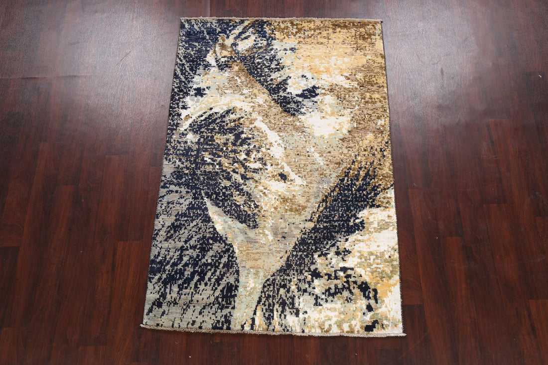 Artistic Modern Abstract Oriental Area Rug 4x6