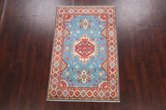 Geometric Kazak Oriental Area Rug 4x6