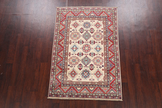 Geometric Kazak Oriental Area Rug 4x6