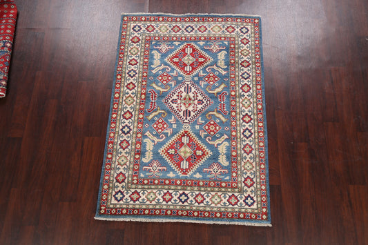 Geometric Kazak Oriental Area Rug 4x6