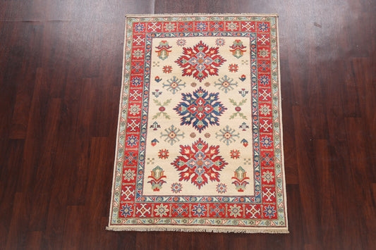 Geometric Kazak Oriental Area Rug 4x6