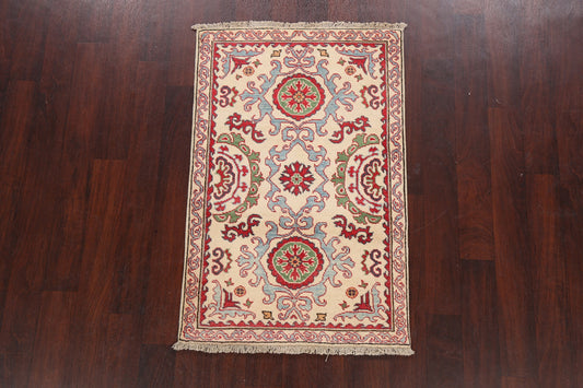 Geometric Kazak Oriental Area Rug 3x4