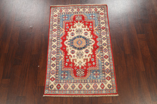 Geometric Kazak Oriental Area Rug 3x5