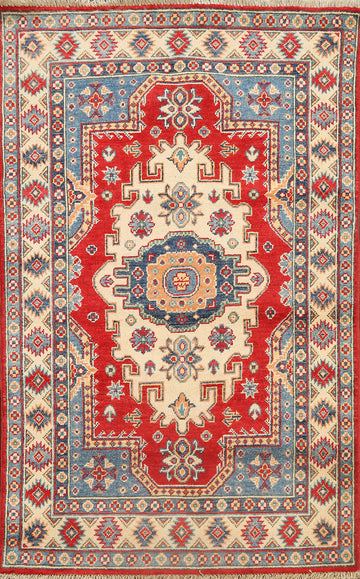 Geometric Kazak Oriental Area Rug 3x5