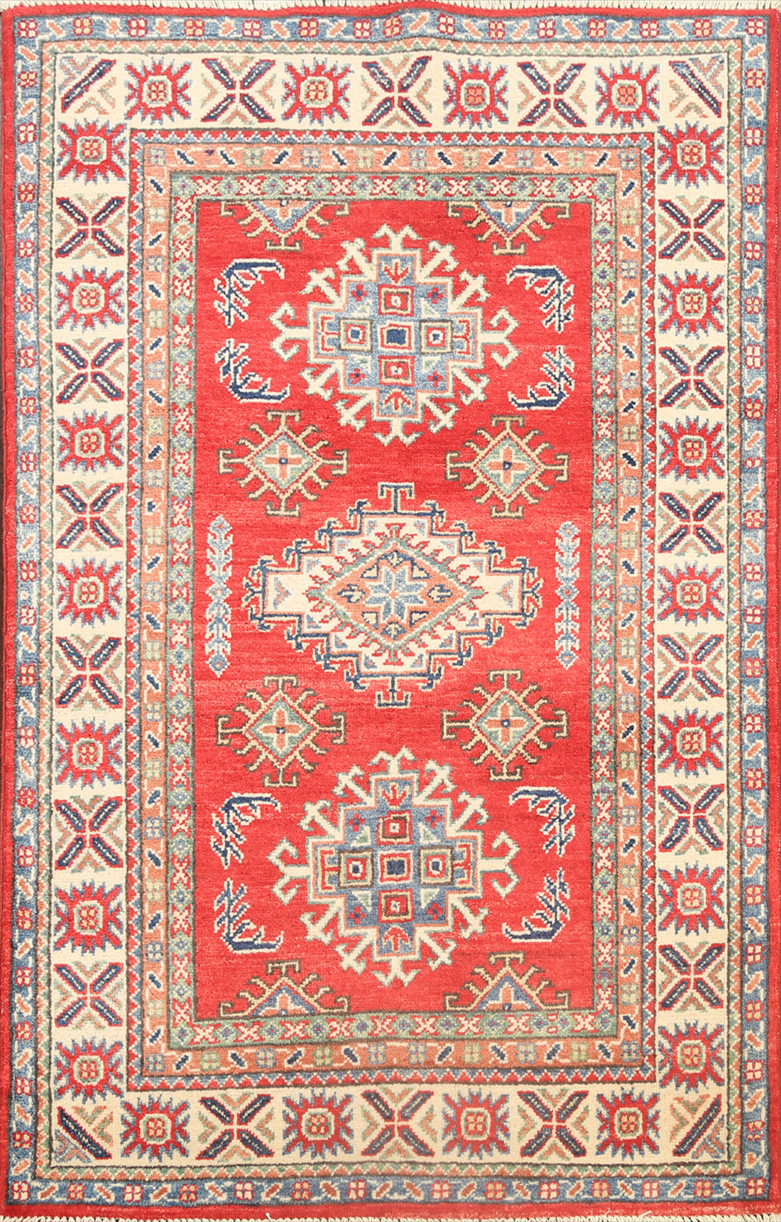 Geometric Kazak Oriental Area Rug 3x5