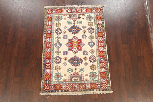 Geometric Kazak Oriental Area Rug 4x6