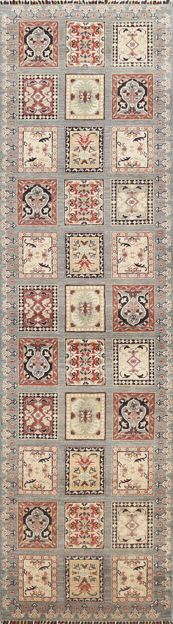 Garden Design Kazak Oriental Runner Rug 3x11