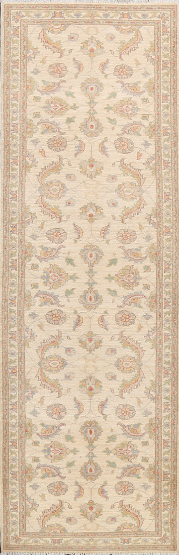 Vegetable Dye Floral Ziegler Oriental Runner Rug 3x10