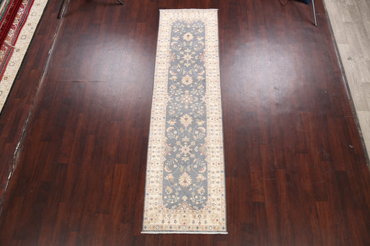 Vegetable Dye Floral Ziegler Oriental Runner Rug 3x10