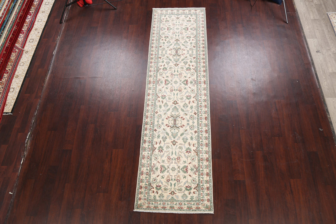 Vegetable Dye Floral Ziegler Oriental Runner Rug 3x10