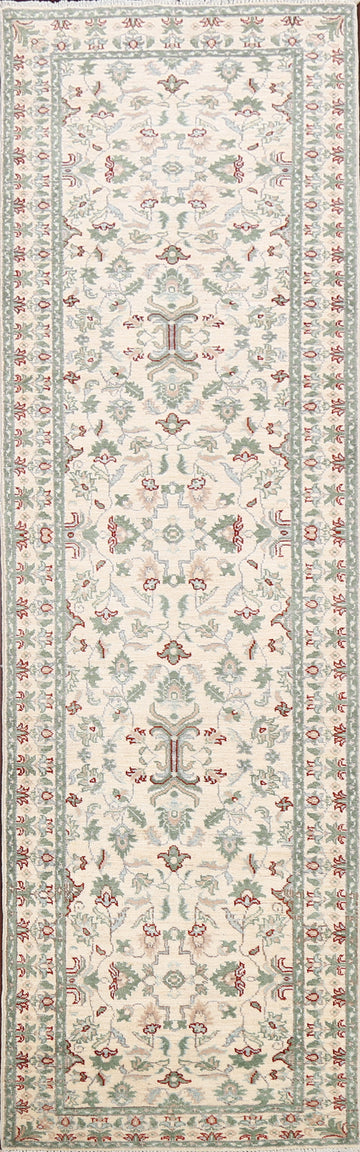 Vegetable Dye Floral Ziegler Oriental Runner Rug 3x10