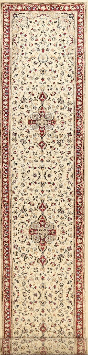 Vegetable Dye Floral Royal Tabriz Oriental Runner Rug 3x20