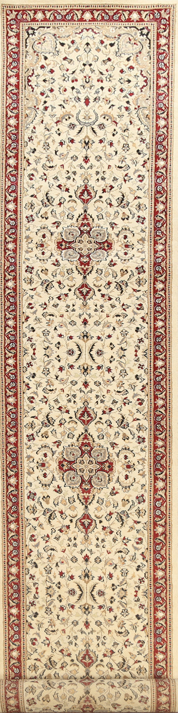 Vegetable Dye Floral Royal Tabriz Oriental Runner Rug 3x20
