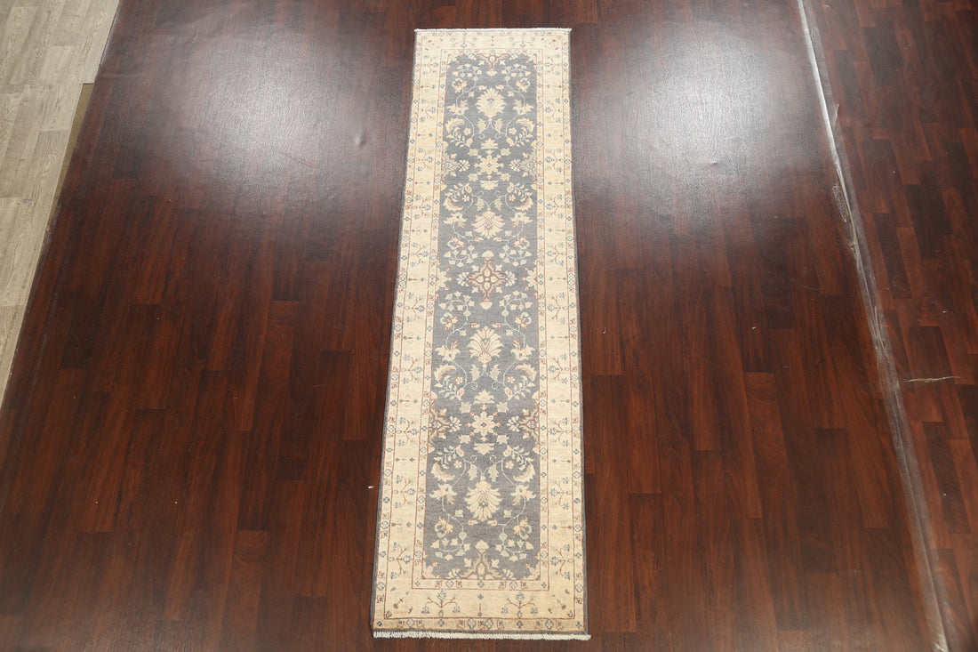 Vegetable Dye Floral Ziegler Oriental Runner Rug 3x10